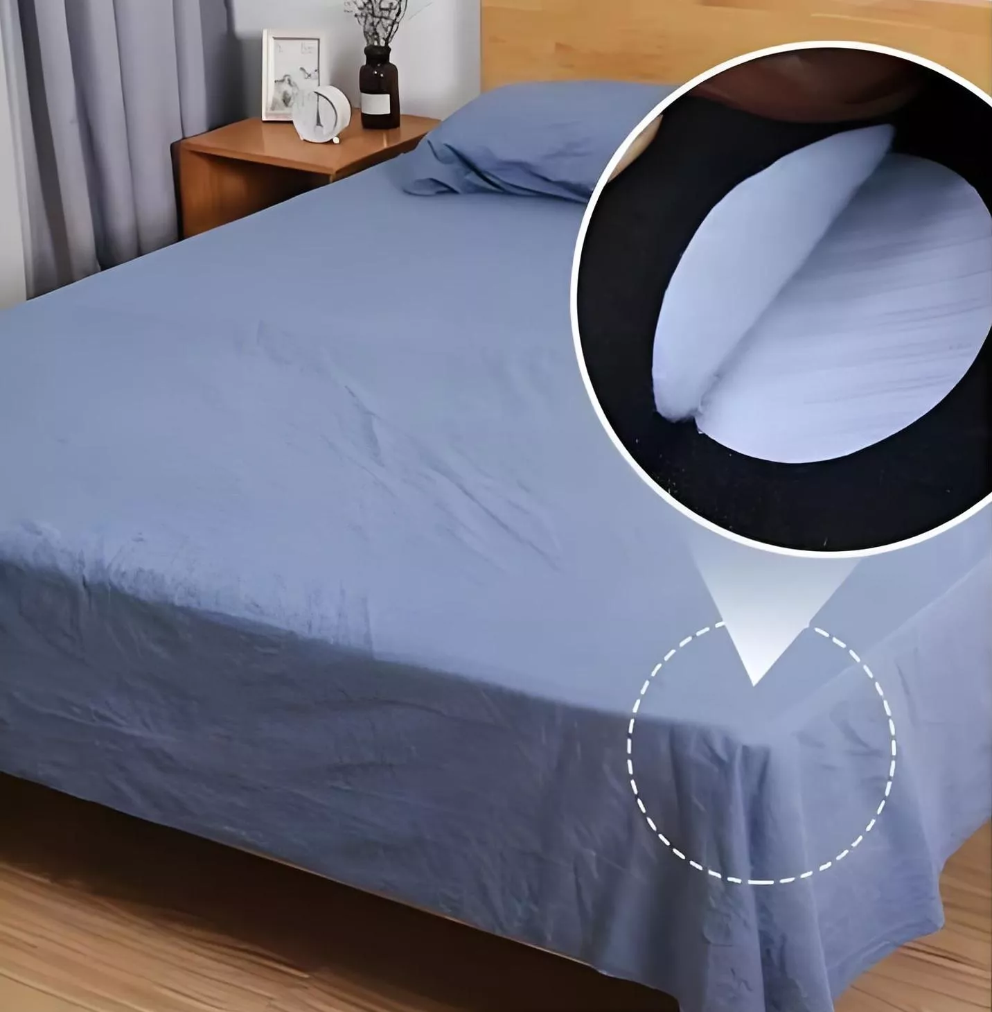 Stick the bed cover